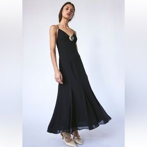 Free People Black sweetest‎ rose Maxi Dress size XS